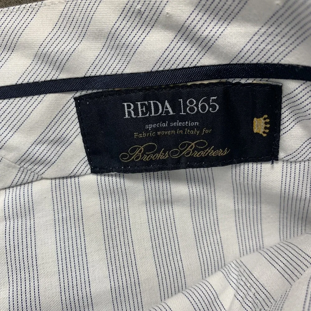 Brooks Brothers Reda 1865 Pants Mens 35x29 Measured Flat Front Tag: 32x30